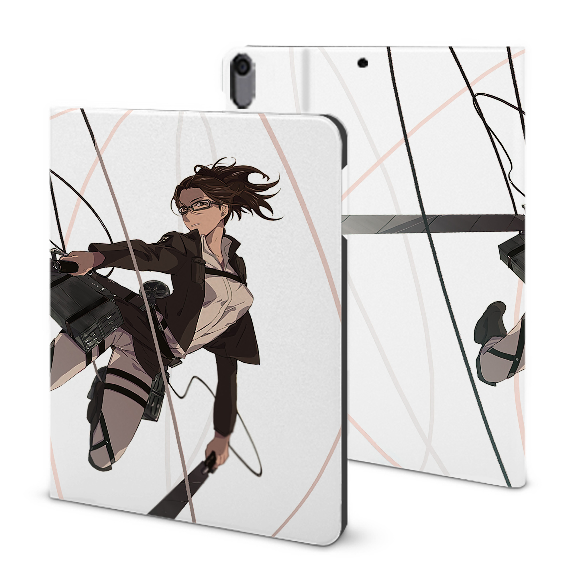 （画像用） 進撃の巨人 Attack on Titan IPad ケース ブック型 PUレザー TPU 耐衝撃 軽量 薄型 ペン収納なし 全面保護 IPad 各モデル対応